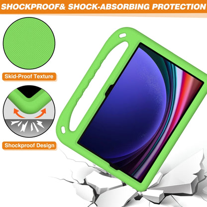 For Samsung Galaxy Tab S9 Handle EVA Shockproof Tablet Case with Holder(Green) - Galaxy Tab S9 Cases by PMC Jewellery | Online Shopping South Africa | PMC Jewellery | Buy Now Pay Later Mobicred