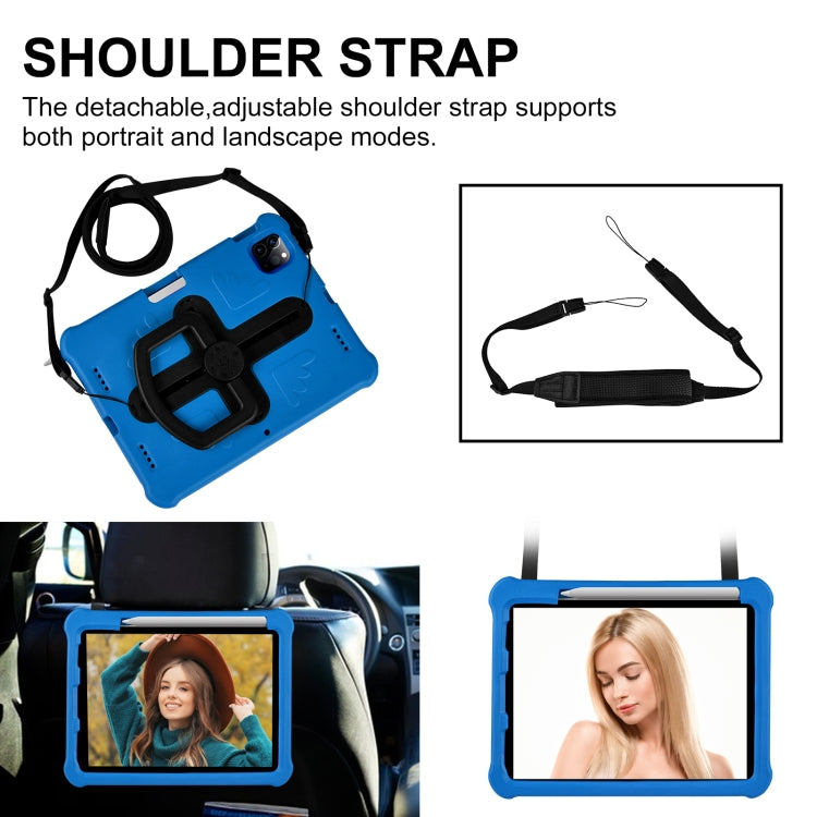 For iPad Pro 11 2024 Shield 360 Rotation Handle EVA Shockproof PC Tablet Case(Blue Black) - iPad Pro 11 2024 Cases by PMC TechLife | Online Shopping South Africa | PMC TechLife | Buy Now Pay Later Mobicred