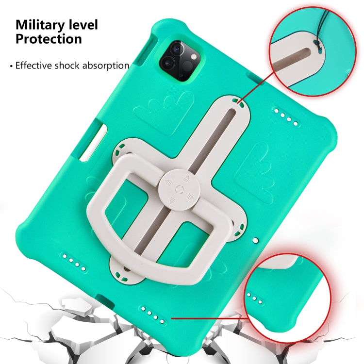 For iPad Air 11 2024  / 2025 Shield 360 Rotation Handle EVA Shockproof PC Tablet Case(Mint Green Beige) - iPad Air 11 2025 / 2024 Cases by PMC Jewellery | Online Shopping South Africa | PMC Jewellery | Buy Now Pay Later Mobicred