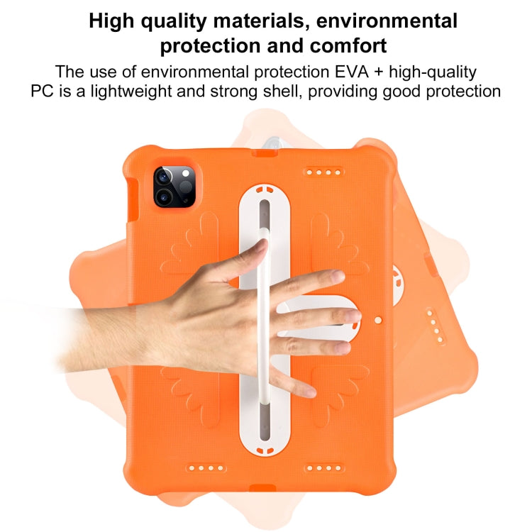 For iPad Air 11 2024 Shield 360 Rotation Handle EVA Shockproof PC Tablet Case(Orange Beige) - iPad Air 11 2024 Cases by PMC Jewellery | Online Shopping South Africa | PMC Jewellery | Buy Now Pay Later Mobicred