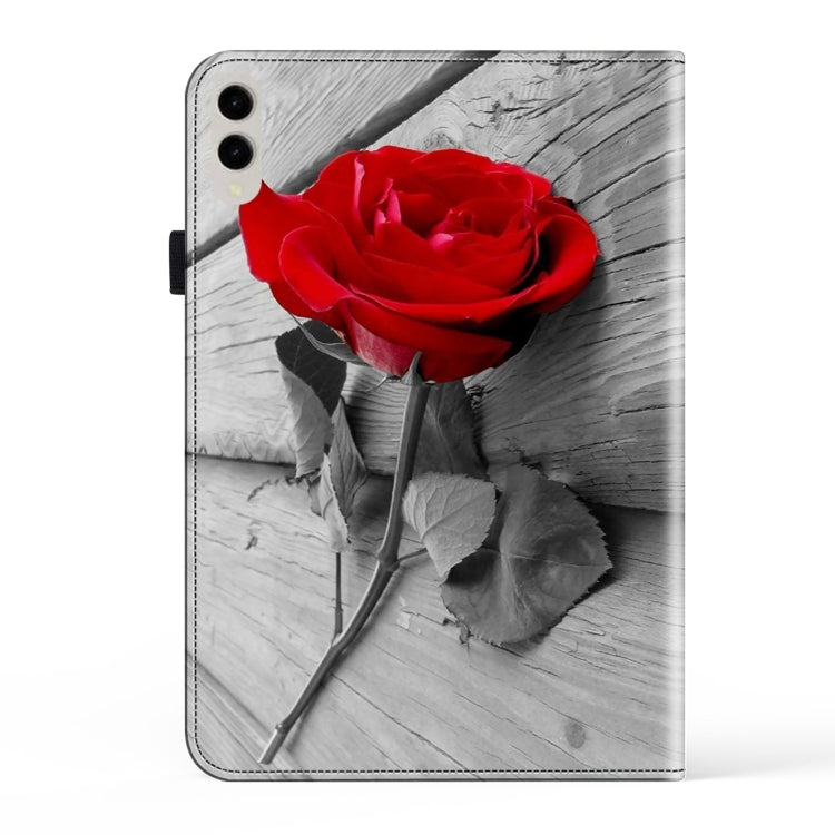 For Samsung Galaxy Tab S9 Ultra Crystal Texture Painted Leather Tablet Case(Rose) - free shipping - PMC Jewellery - Order now!