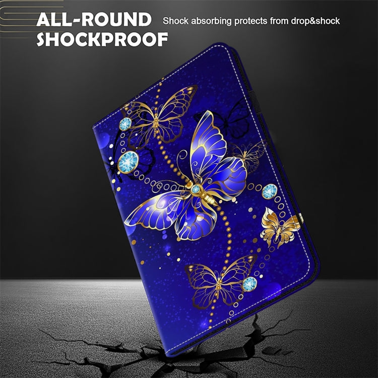 For Samsung Galaxy Tab S9 Ultra Crystal Texture Painted Leather Tablet Case(Diamond Butterflies) - Galaxy Tab S9 Ultra Cases by PMC Jewellery | Online Shopping South Africa | PMC Jewellery | Buy Now Pay Later Mobicred