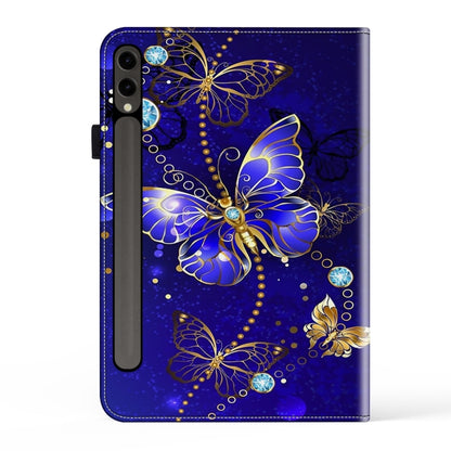 For Samsung Galaxy Tab S7+ / S8+ / S9+ Crystal Texture Painted Leather Tablet Case(Diamond Butterflies) - Galaxy Tab S9+ Cases by PMC Jewellery | Online Shopping South Africa | PMC Jewellery | Buy Now Pay Later Mobicred