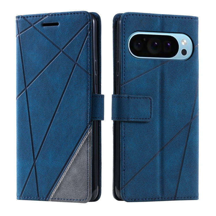 For Google Pixel 9 Pro Skin Feel Splicing Leather Phone Case(Blue) - Google Cases by PMC Jewellery | Online Shopping South Africa | PMC Jewellery | Buy Now Pay Later Mobicred