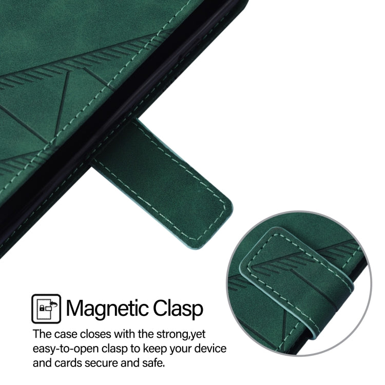 For Huawei Pura 70 Crossbody 3D Embossed Flip Leather Phone Case(Dark Green) - Huawei Cases by PMC Jewellery | Online Shopping South Africa | PMC Jewellery | Buy Now Pay Later Mobicred