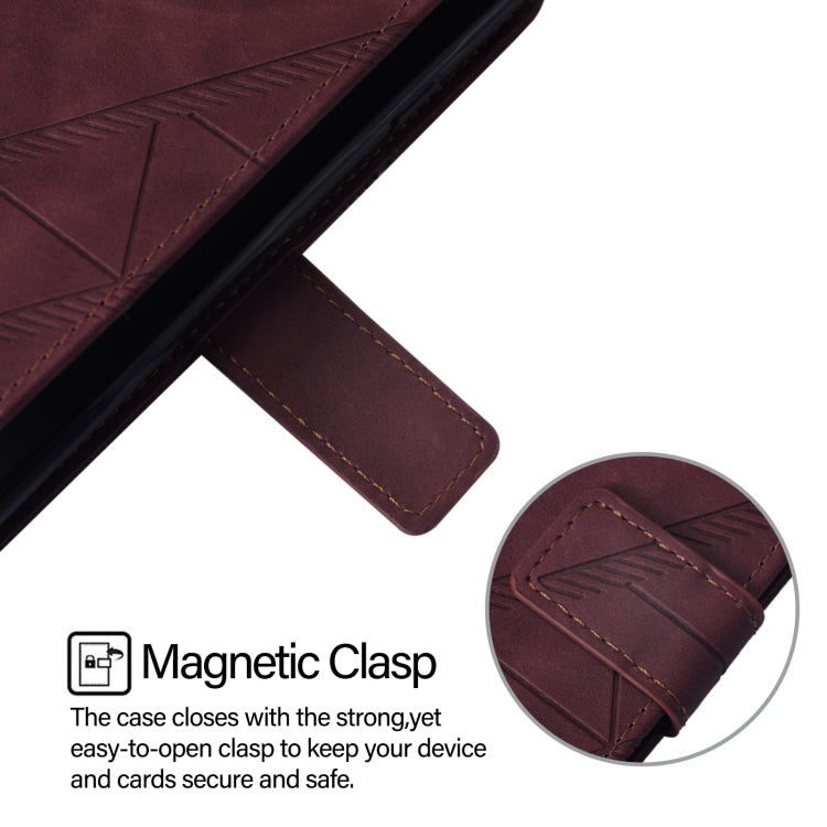 For Huawei Pura 70 Crossbody 3D Embossed Flip Leather Phone Case(Wine Red) - Huawei Cases by PMC Jewellery | Online Shopping South Africa | PMC Jewellery | Buy Now Pay Later Mobicred