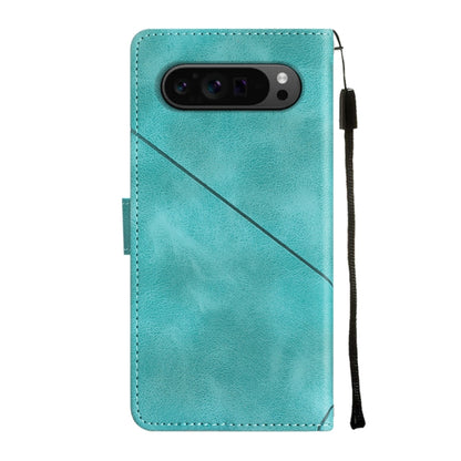 For Google Pixel 9 Pro XL Skin-feel Embossed Leather Phone Case(Green) - Google Cases by PMC Jewellery | Online Shopping South Africa | PMC Jewellery | Buy Now Pay Later Mobicred