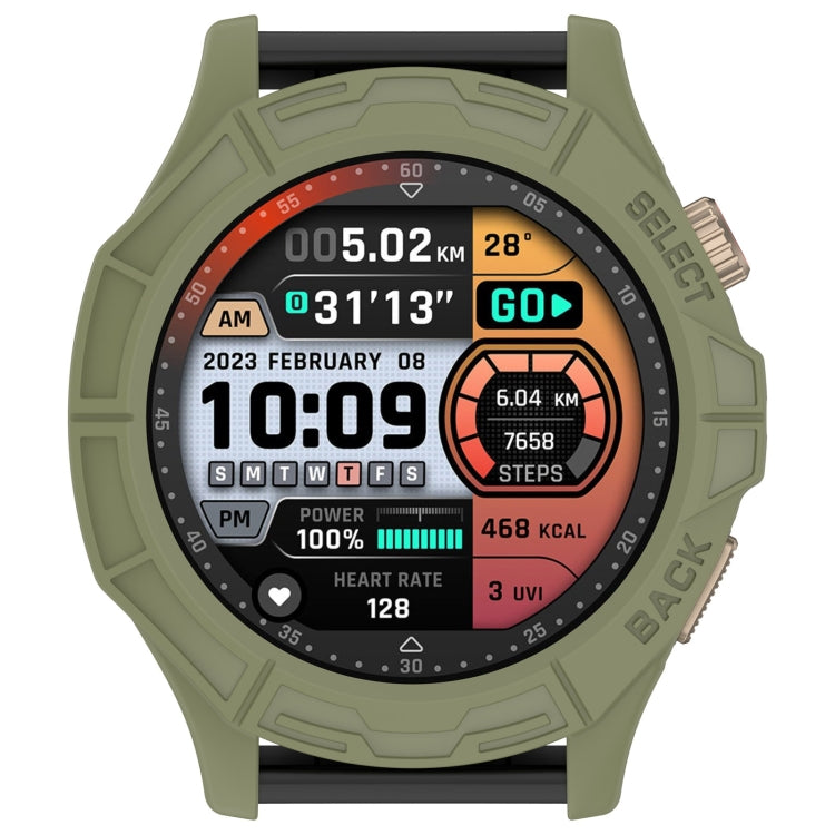 For Amazfit Cheetah / Cheetah Pro Armor Hollow Watch Protective Case(Jungle Green) - Watch Cases by PMC Jewellery | Online Shopping South Africa | PMC Jewellery