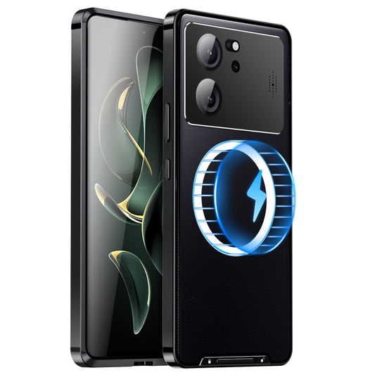 For Xiaomi Redmi K60 Ultra / 13T / 13T Pro Aromatherapy Magnetic Metal Phone Case(Black) - Redmi K60 Ultra Cases by PMC Jewellery | Online Shopping South Africa | PMC Jewellery | Buy Now Pay Later Mobicred