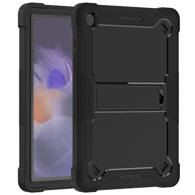 For Samsung Galaxy Tab A9+ Shockproof Silicone Hybrid PC Tablet Case with Holder(Black) - Galaxy Tab A9+ by PMC Jewellery | Online Shopping South Africa | PMC Jewellery