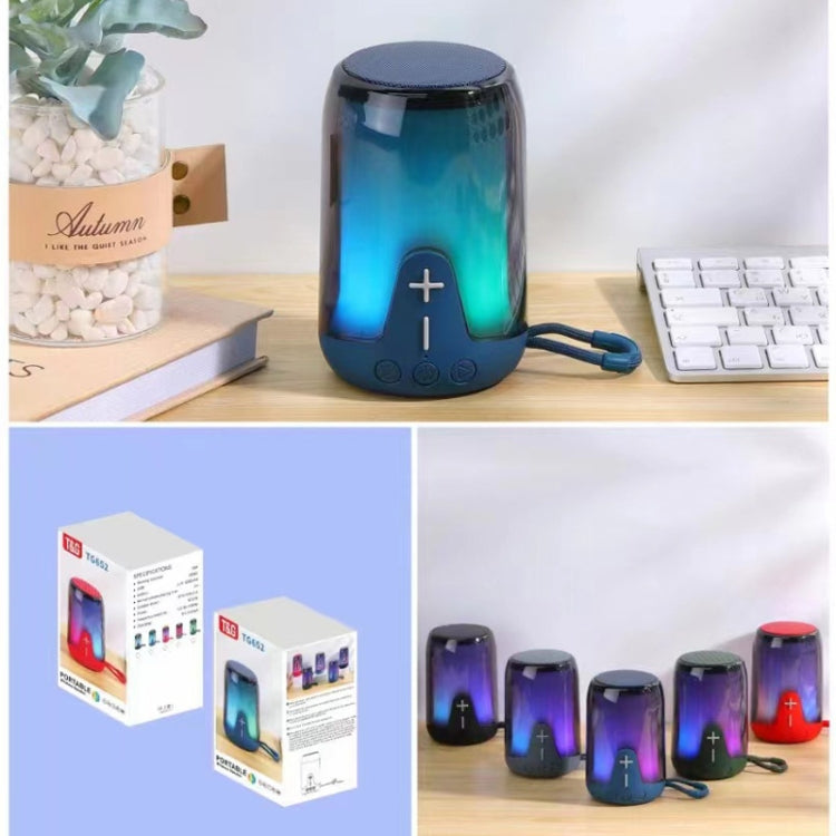 T&G TG-652 Portable RGB Light Transparent Bluetooth Speaker(Green) - Desktop Speaker by T&G | Online Shopping South Africa | PMC Jewellery | Buy Now Pay Later Mobicred