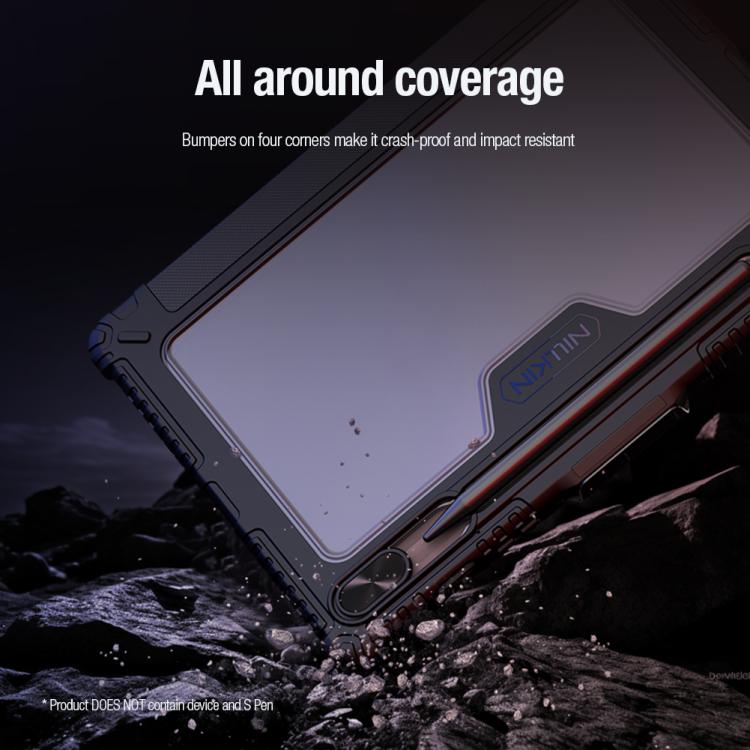 For Samsung Galaxy Tab S10 FE NILLKIN Bumper Pro Multi-angle Folding Style Tablet Leather Case(Black) - free shipping - PMC TechLife - Order now!