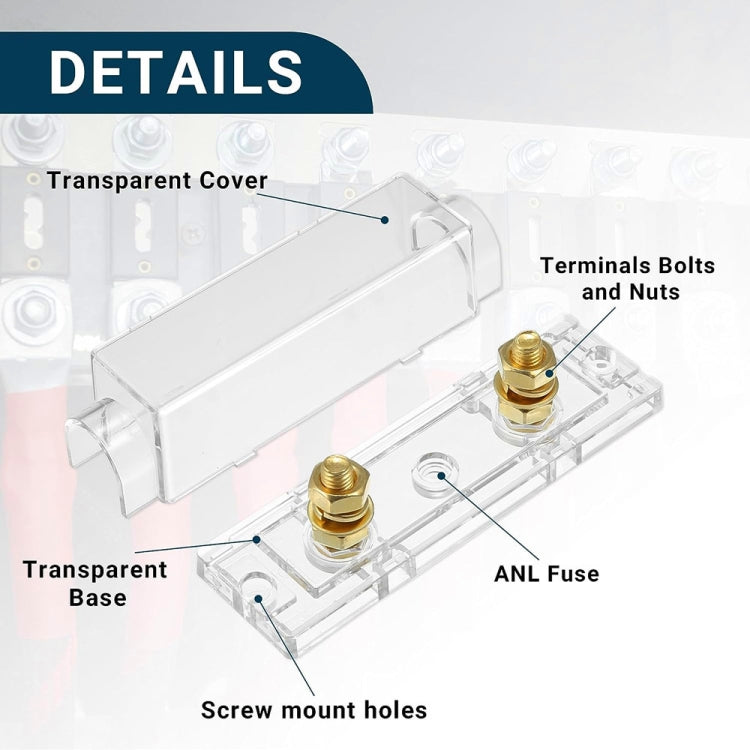 3 in 1 ANL Car Audio Modified Fuse Holder with 200A Fuse, Current:120A - Fuse by PMC Jewellery | Online Shopping South Africa | PMC Jewellery | Buy Now Pay Later Mobicred