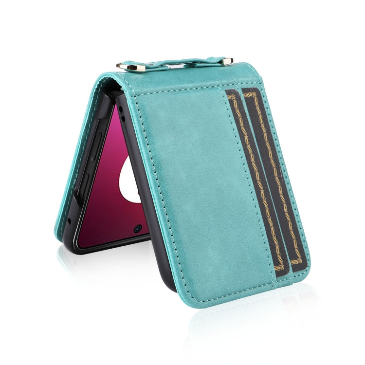 For Motorola Razr 40 Ultra Crossbody Card Slot Leather Phone Case(Mint Green) - Motorola Cases by PMC Jewellery | Online Shopping South Africa | PMC Jewellery | Buy Now Pay Later Mobicred