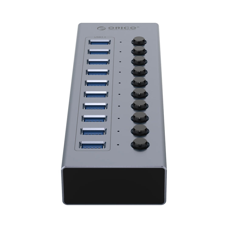 ORICO BT2U3-10AB-GY-BP 10 Ports USB 3.0 HUB with Individual Switches(US Plug) - USB 3.0 HUB by ORICO | Online Shopping South Africa | PMC Jewellery | Buy Now Pay Later Mobicred