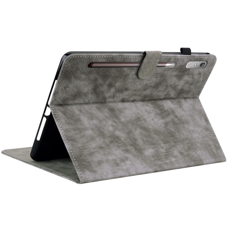 For Lenovo Tab P12 Tiger Pattern Flip Leather Tablet Case(Grey) - Lenovo by PMC TechLife | Online Shopping South Africa | PMC TechLife | Buy Now Pay Later Mobicred