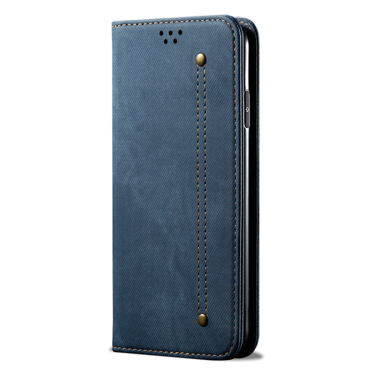 For Xiaomi Redmi K70/K70 Pro Denim Texture Casual Style Horizontal Flip Leather Case(Blue) - K70 Pro Cases by PMC Jewellery | Online Shopping South Africa | PMC Jewellery | Buy Now Pay Later Mobicred