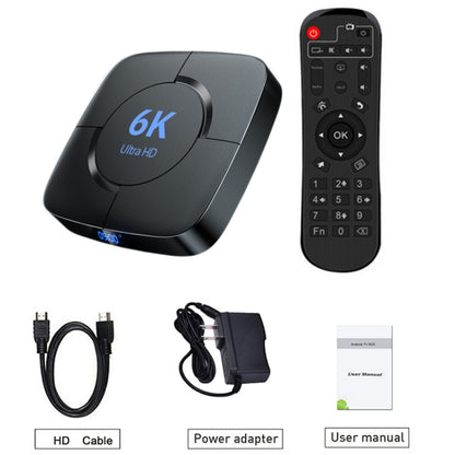 6K Ultra HD Android 12.0 Smart TV Box with Remote Control, 4GB+64GB, Allwinner H616 1.5GHZ Quad-Core(EU Plug) - Others by PMC Jewellery | Online Shopping South Africa | PMC Jewellery