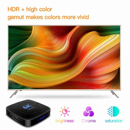 6K Ultra HD Android 12.0 Smart TV Box with Remote Control, 4GB+64GB, Allwinner H616 1.5GHZ Quad-Core(EU Plug) - Others by PMC Jewellery | Online Shopping South Africa | PMC Jewellery