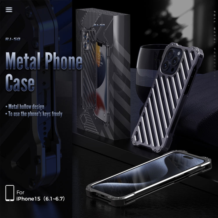 For iPhone 15 Pro Max R-JUST Breathable Armor Phone Case(Space Grey) - iPhone 15 Pro Max Cases by R-JUST | Online Shopping South Africa | PMC Jewellery