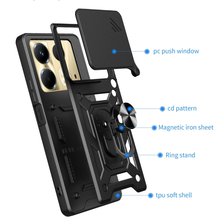 For Infinix Note 40 4G Sliding Camera Cover Design TPU+PC Phone Case(Green) - Infinix Cases by PMC TechLife | Online Shopping South Africa | PMC TechLife | Buy Now Pay Later Mobicred