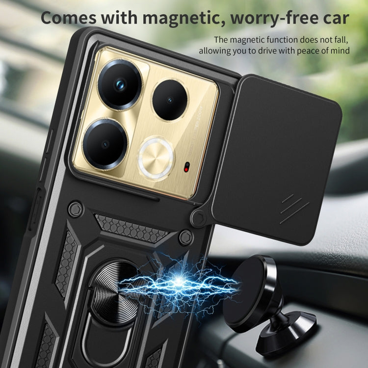 For Infinix Note 40 4G Sliding Camera Cover Design TPU+PC Phone Case(Silver) - Infinix Cases by PMC TechLife | Online Shopping South Africa | PMC TechLife | Buy Now Pay Later Mobicred