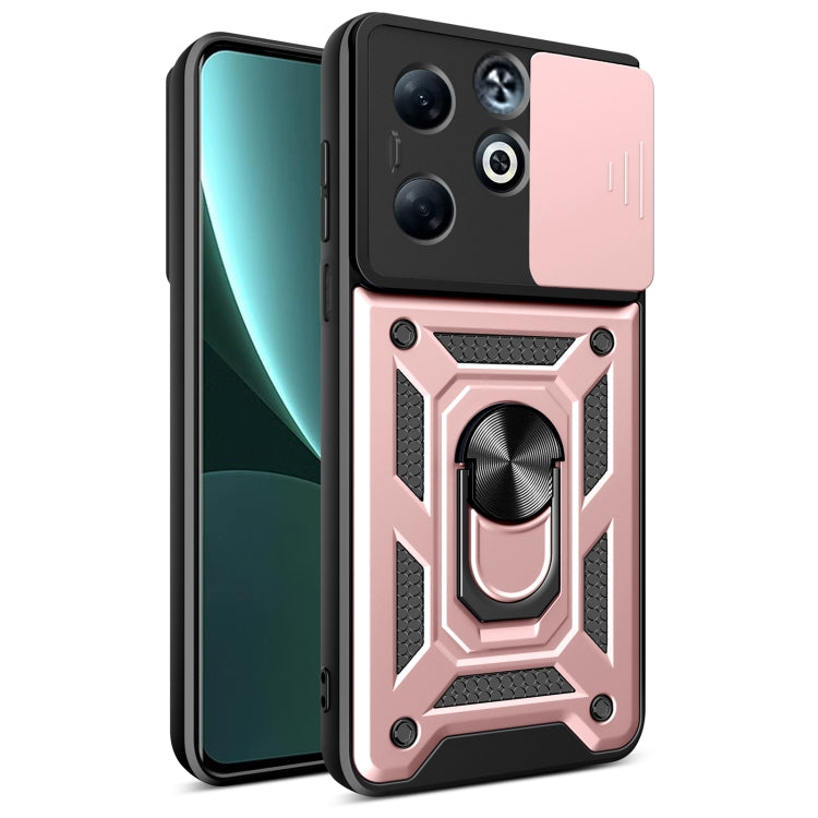 For Infinix Smart 8 Plus / 8 Pro Sliding Camera Cover Design TPU+PC Phone Case(Rose Gold) - Infinix Cases by PMC Jewellery | Online Shopping South Africa | PMC Jewellery | Buy Now Pay Later Mobicred