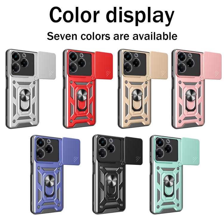 For Infinix Note 40X 5G Sliding Camera Cover Design TPU+PC Phone Case(Black) - free shipping - PMC TechLife - Order now!