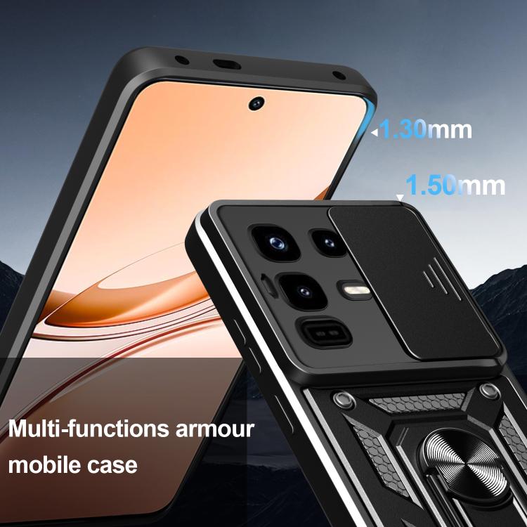 For Infinix Note 50 Pro 4G Sliding Camera Cover Design TPU+PC Phone Case(Silver) - free shipping - PMC TechLife - Order now!