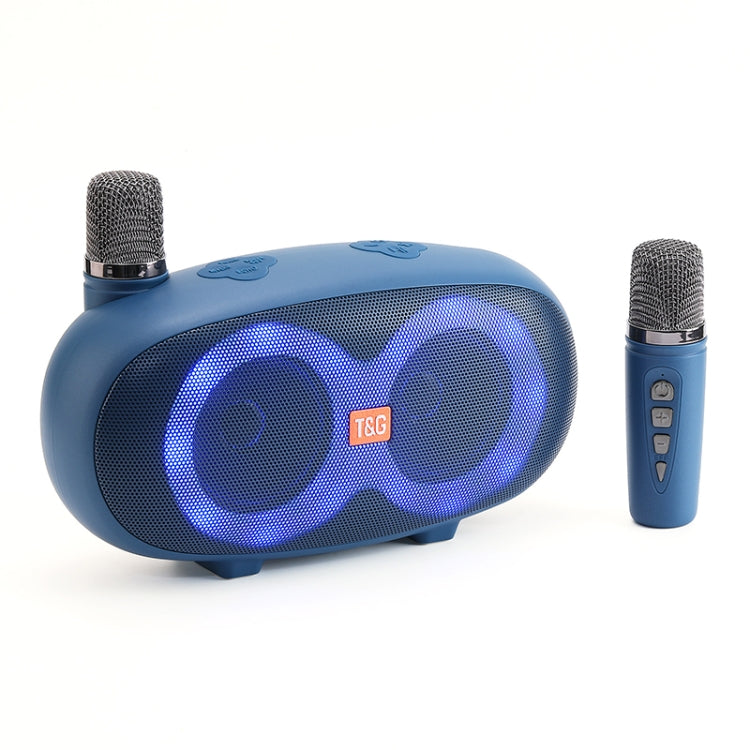 T&G TG542 LED Flash Wireless Bluetooth Karaoke Speaker with Microphone(Royal Blue) - Desktop Speaker by T&G | Online Shopping South Africa | PMC Jewellery | Buy Now Pay Later Mobicred