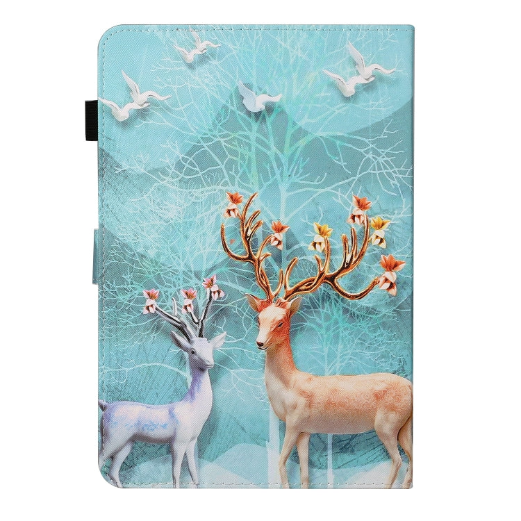 For 8 inch Universal Tablet PC Colored Drawing Pattern Horizontal Flip PU Leather Case with Holder & Card Slot(Sika Deer) - 8 inch by PMC TechLife | Online Shopping South Africa | PMC TechLife | Buy Now Pay Later Mobicred
