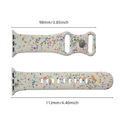 For Apple Watch Serie 5 44mm Floral Silicone Watch Band(Starlight) - Watch Bands by PMC Jewellery | Online Shopping South Africa | PMC Jewellery