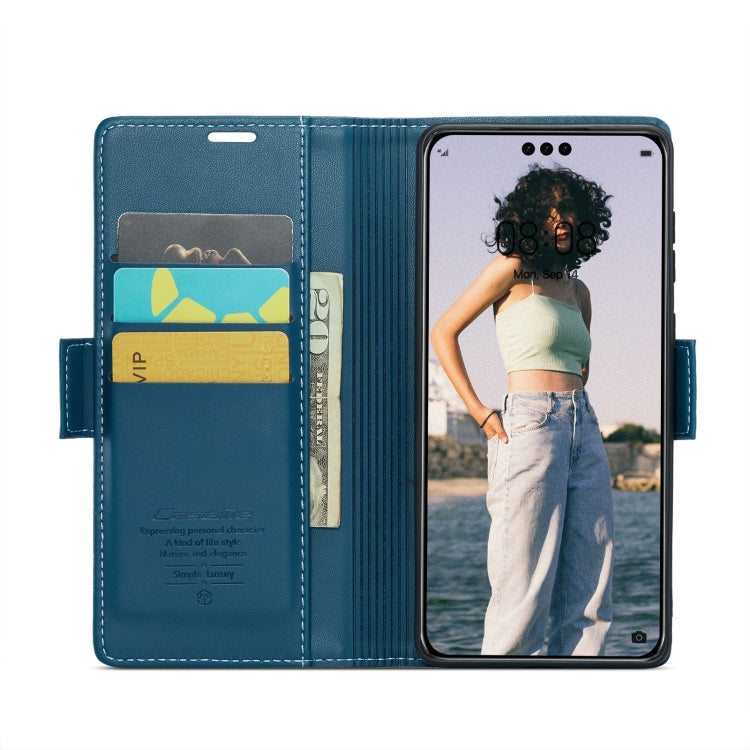 For Huawei Mate 60 Pro / 60 Pro+ CaseMe 023 Butterfly Buckle Litchi Texture RFID Anti-theft Leather Phone Case(Blue) - Huawei Cases by CaseMe | Online Shopping South Africa | PMC Jewellery | Buy Now Pay Later Mobicred