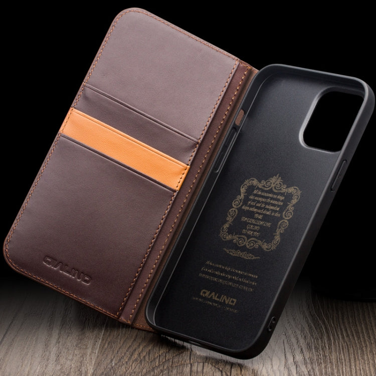 For iPhone 15 Pro Max QIALINO Classic Gen2 Genuine Leather Phone Case(Black) - iPhone 15 Pro Max Cases by QIALINO | Online Shopping South Africa | PMC Jewellery | Buy Now Pay Later Mobicred