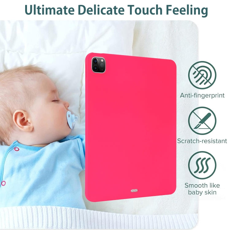 For iPad Air 13 2024 Oil Spray Skin-friendly TPU Tablet Case(Rose Red) - iPad Air 13 2024 Cases by PMC Jewellery | Online Shopping South Africa | PMC Jewellery | Buy Now Pay Later Mobicred