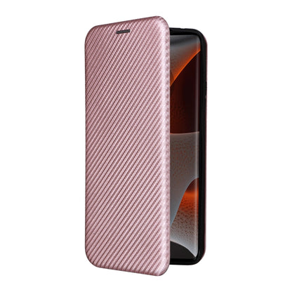 For Motorola Edge 50 Pro Carbon Fiber Texture Flip Leather Phone Case(Pink) - Motorola Cases by PMC Jewellery | Online Shopping South Africa | PMC Jewellery | Buy Now Pay Later Mobicred