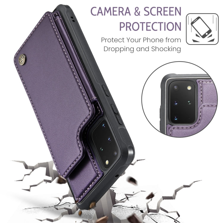 For Samsung Galaxy S20+ CaseMe C22 Card Slots Holder RFID Anti-theft Phone Case(Purple) - Galaxy Phone Cases by CaseMe | Online Shopping South Africa | PMC Jewellery | Buy Now Pay Later Mobicred