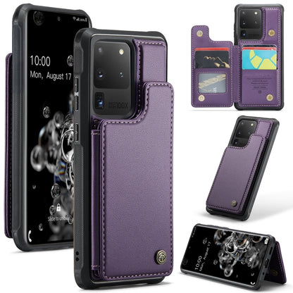 For Samsung Galaxy S20 Ultra CaseMe C22 Card Slots Holder RFID Anti-theft Phone Case(Purple) - Galaxy Phone Cases by CaseMe | Online Shopping South Africa | PMC Jewellery | Buy Now Pay Later Mobicred