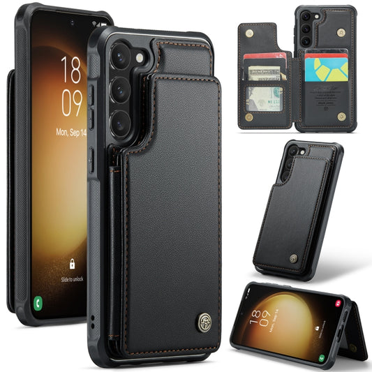 For Samsung Galaxy S23+ 5G CaseMe C22 Card Slots Holder RFID Anti-theft Phone Case(Black) - Galaxy S23+ 5G Cases by CaseMe | Online Shopping South Africa | PMC Jewellery | Buy Now Pay Later Mobicred