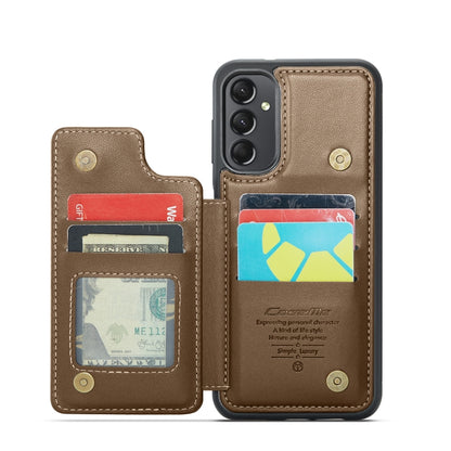 For Samsung Galaxy A24 4G CaseMe C22 Card Slots Holder RFID Anti-theft Phone Case(Brown) - Galaxy Phone Cases by CaseMe | Online Shopping South Africa | PMC Jewellery | Buy Now Pay Later Mobicred