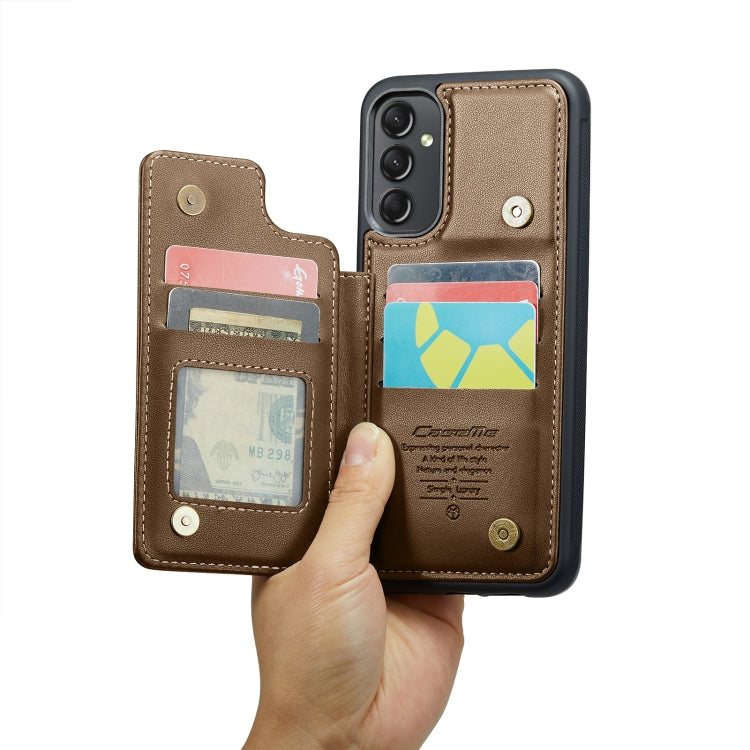 For Samsung Galaxy A24 4G CaseMe C22 Card Slots Holder RFID Anti-theft Phone Case(Brown) - Galaxy Phone Cases by CaseMe | Online Shopping South Africa | PMC Jewellery | Buy Now Pay Later Mobicred