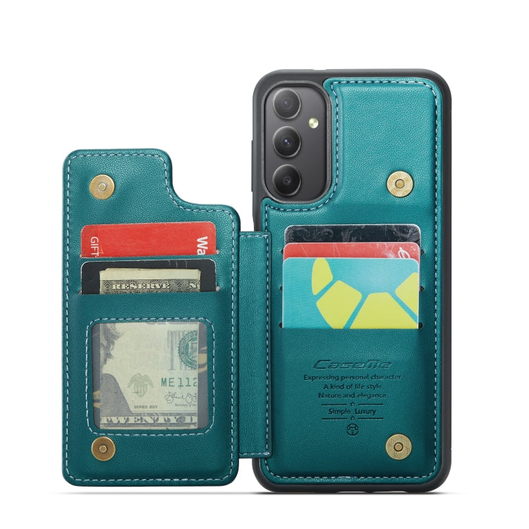 For Samsung Galaxy A34 5G CaseMe C22 Card Slots Holder RFID Anti-theft Phone Case(Blue Green) - Galaxy Phone Cases by CaseMe | Online Shopping South Africa | PMC Jewellery | Buy Now Pay Later Mobicred