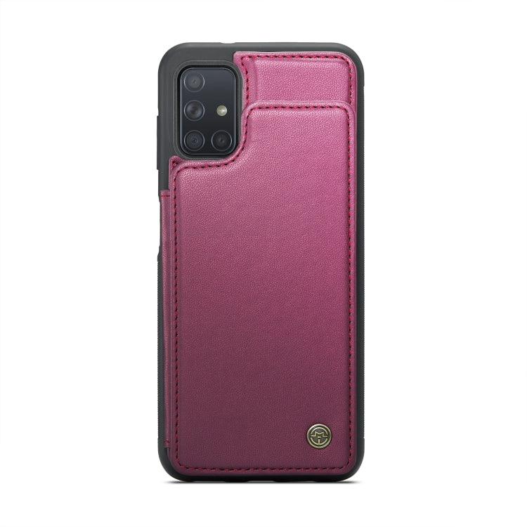 For Samsung Galaxy A51 4G CaseMe C22 Card Slots Holder RFID Anti-theft Phone Case(Wine Red) - Galaxy Phone Cases by CaseMe | Online Shopping South Africa | PMC Jewellery | Buy Now Pay Later Mobicred