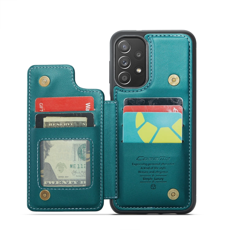 For Samsung Galaxy A52 4G/5G/A52s 5G CaseMe C22 Card Slots Holder RFID Anti-theft Phone Case(Blue Green) - Galaxy Phone Cases by CaseMe | Online Shopping South Africa | PMC Jewellery | Buy Now Pay Later Mobicred