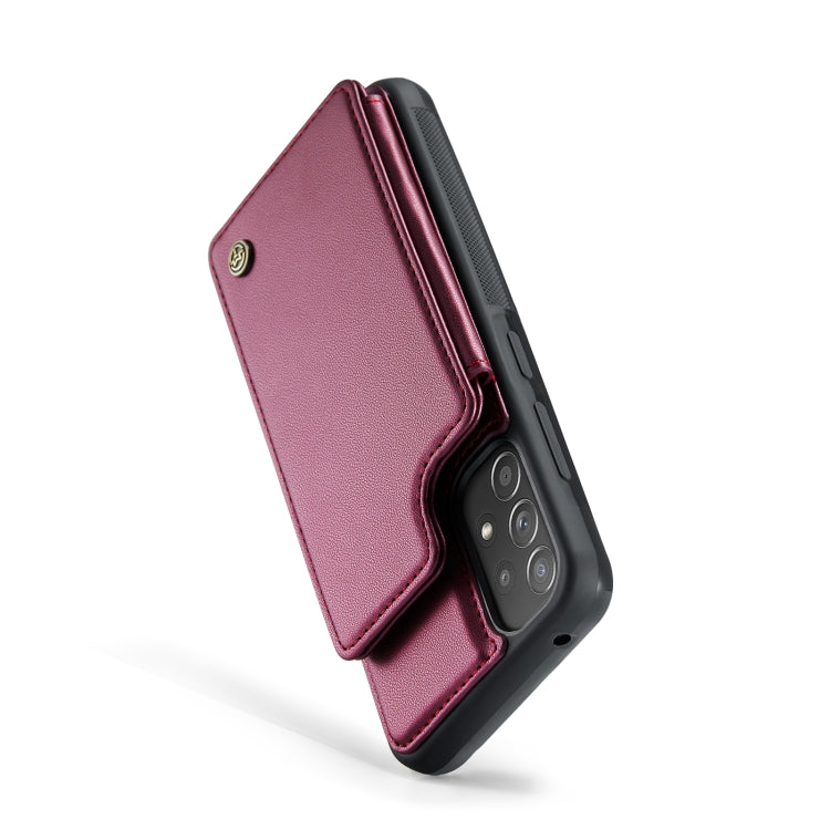 For Samsung Galaxy A52 4G/5G/A52s 5G CaseMe C22 Card Slots Holder RFID Anti-theft Phone Case(Wine Red) - Galaxy Phone Cases by CaseMe | Online Shopping South Africa | PMC Jewellery | Buy Now Pay Later Mobicred