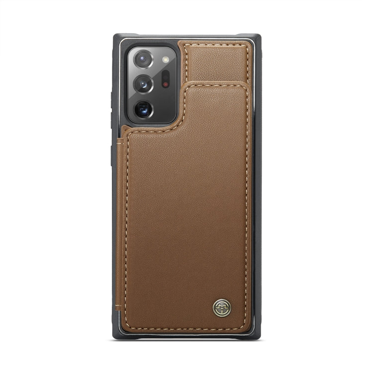 For Samsung Galaxy Note20 Ultra CaseMe C22 Card Slots Holder RFID Anti-theft Phone Case(Brown) - Galaxy Note20 Ultra Cases by CaseMe | Online Shopping South Africa | PMC Jewellery | Buy Now Pay Later Mobicred