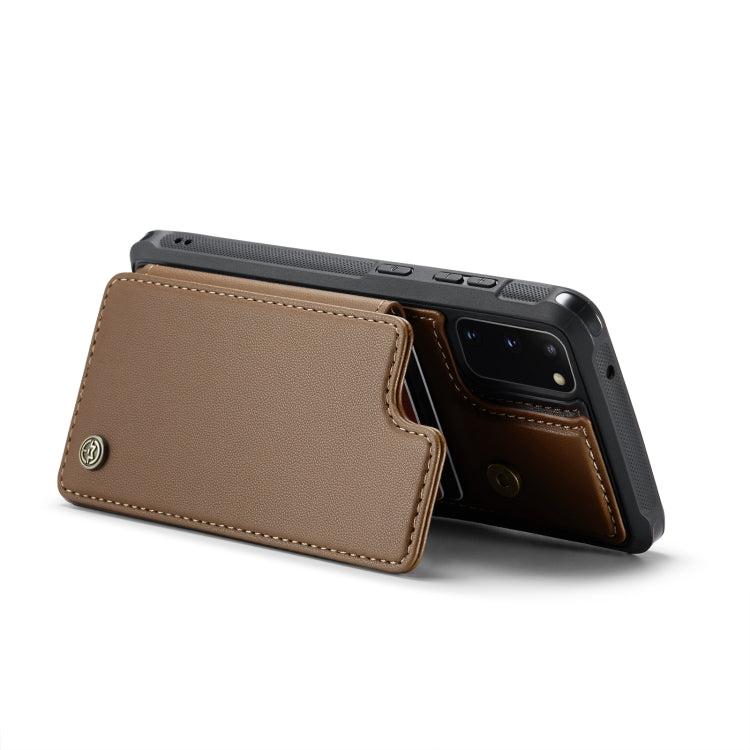 For Samsung Galaxy S20 CaseMe C22 Card Slots Holder RFID Anti-theft Phone Case(Brown) - Galaxy Phone Cases by CaseMe | Online Shopping South Africa | PMC Jewellery | Buy Now Pay Later Mobicred