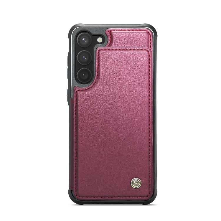 For Samsung Galaxy S23 5G CaseMe C22 Card Slots Holder RFID Anti-theft Phone Case(Wine Red) - Galaxy S23 5G Cases by CaseMe | Online Shopping South Africa | PMC Jewellery | Buy Now Pay Later Mobicred