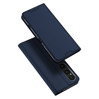 For Sony Xperia 1 VI DUX DUCIS Skin Pro Series Flip Leather Phone Case(Blue) - Sony Cases by DUX DUCIS | Online Shopping South Africa | PMC Jewellery | Buy Now Pay Later Mobicred