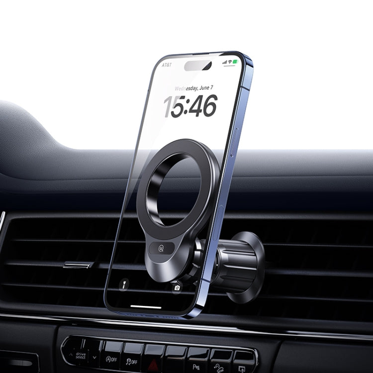 USAMS US-ZJ075 Magnetic Car Air Vent Phone Holder(Black) - Car Holders by USAMS | Online Shopping South Africa | PMC Jewellery | Buy Now Pay Later Mobicred